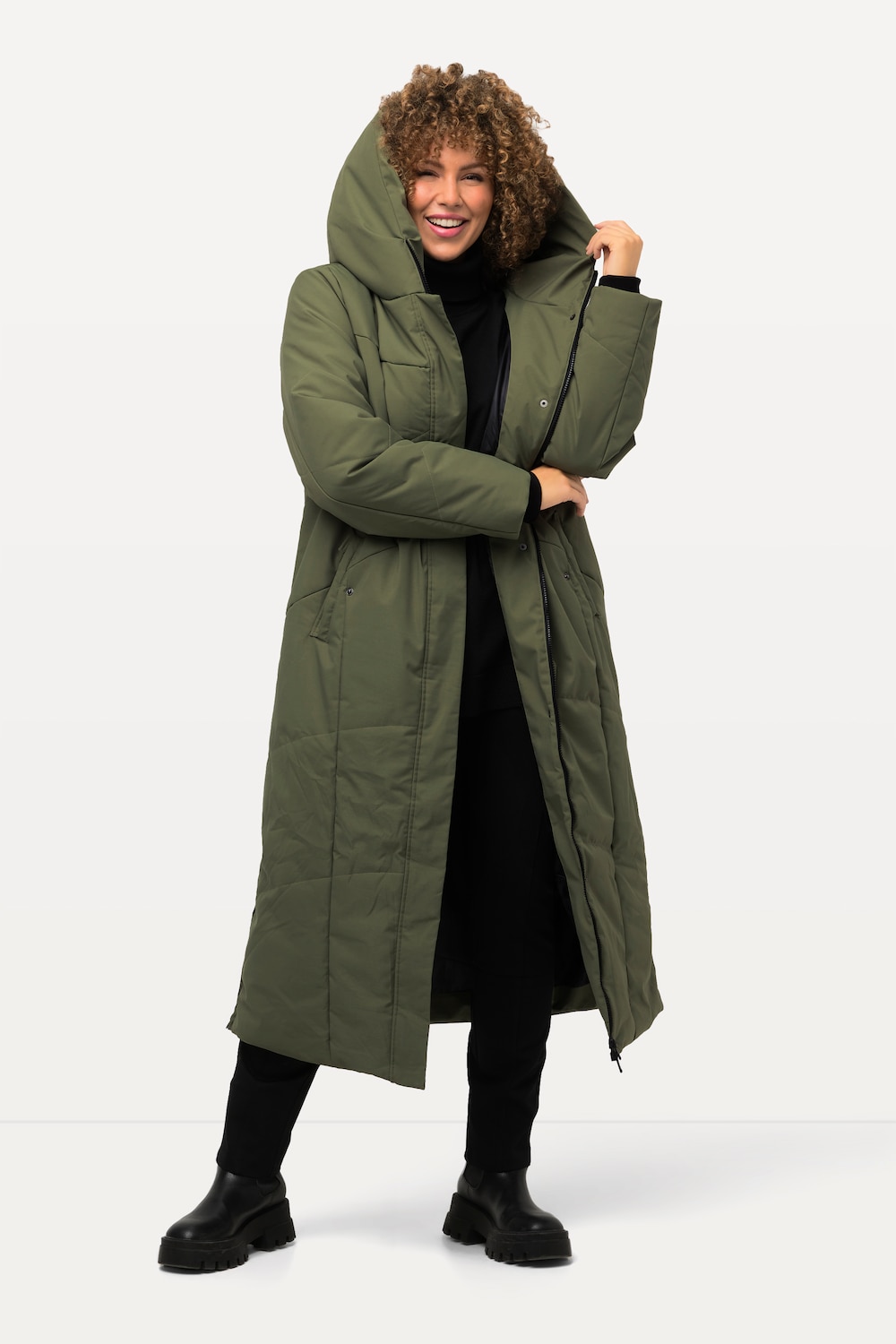 Große Größen HYPRAR Puffer-Mantel, Damen, grün, Größe: 42/44, Polyester, Ulla Popken von Ulla Popken