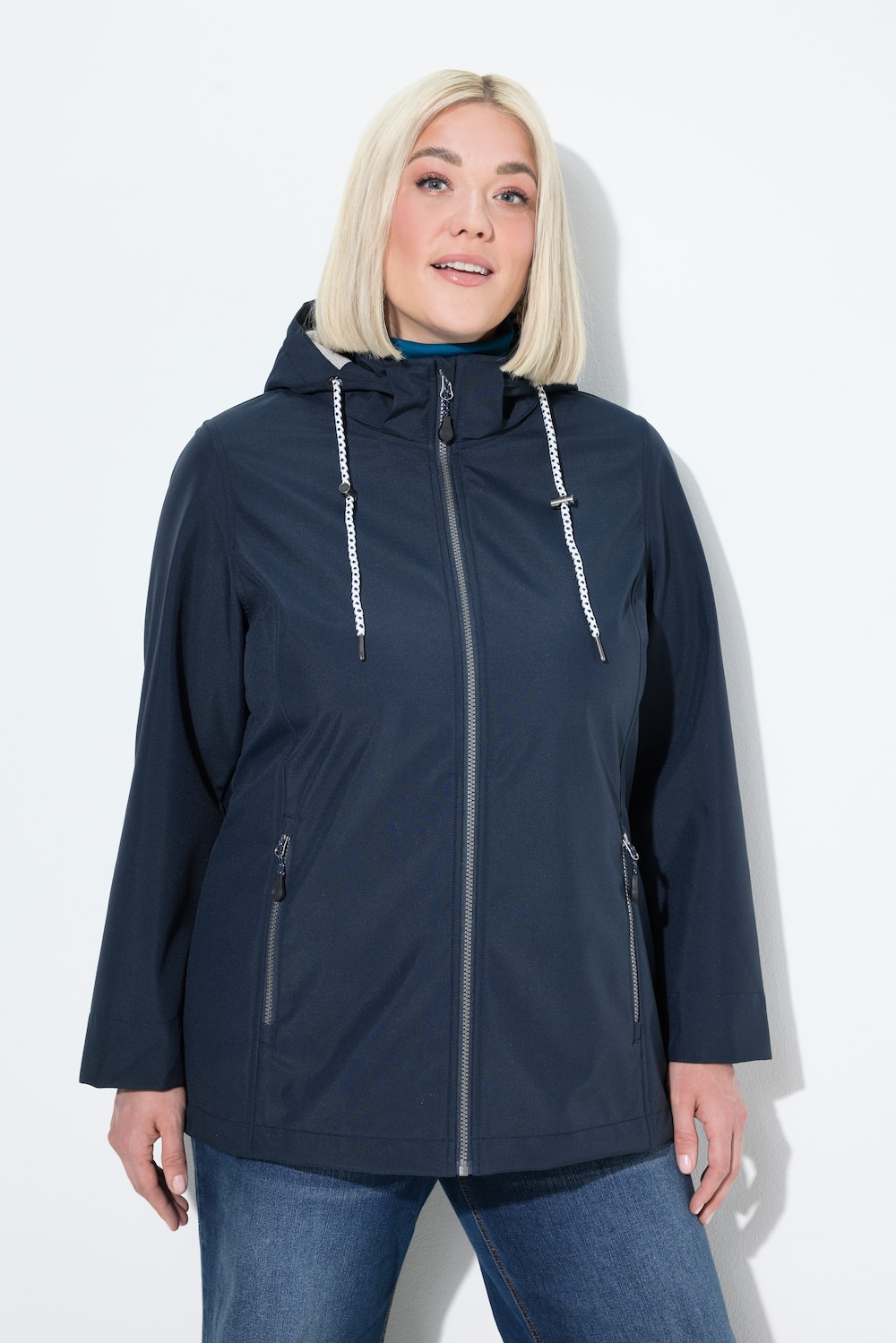 Große Größen HYPRAR Softshelljacke, Damen, blau, Größe: 58/60, Polyester, Ulla Popken von Ulla Popken