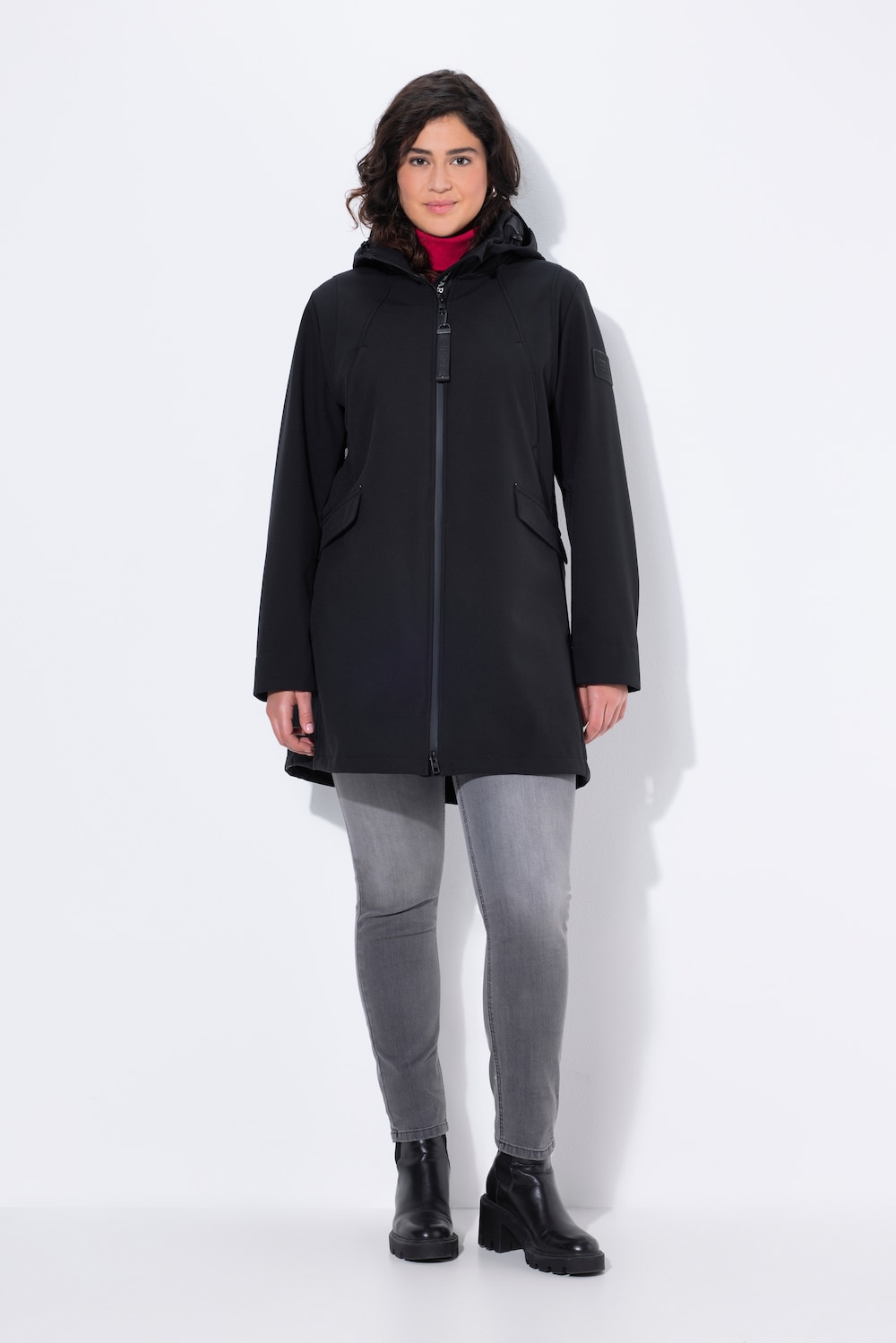 Große Größen HYPRAR Softshelljacke, Damen, schwarz, Größe: 46/48, Polyester, Ulla Popken von Ulla Popken