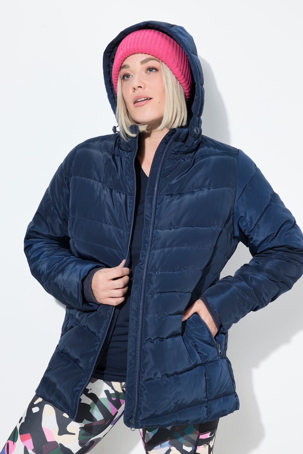 Große Größen HYPRAR Steppjacke, Damen, blau, Größe: 46/48, Polyester, Ulla Popken von Ulla Popken
