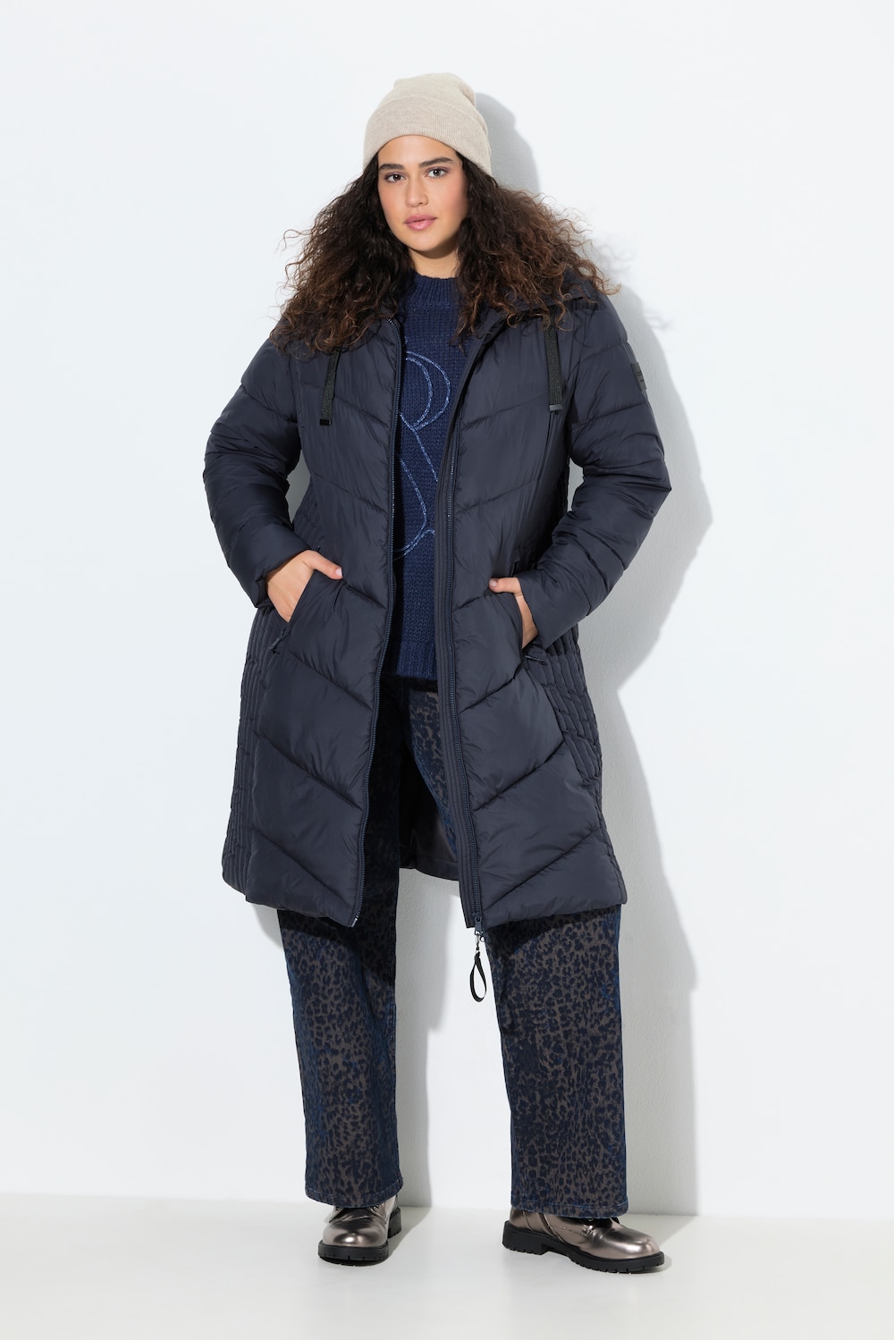 Große Größen HYPRAR Steppjacke, Damen, blau, Größe: 46/48, Polyester/Synthetische Fasern, Ulla Popken von Ulla Popken