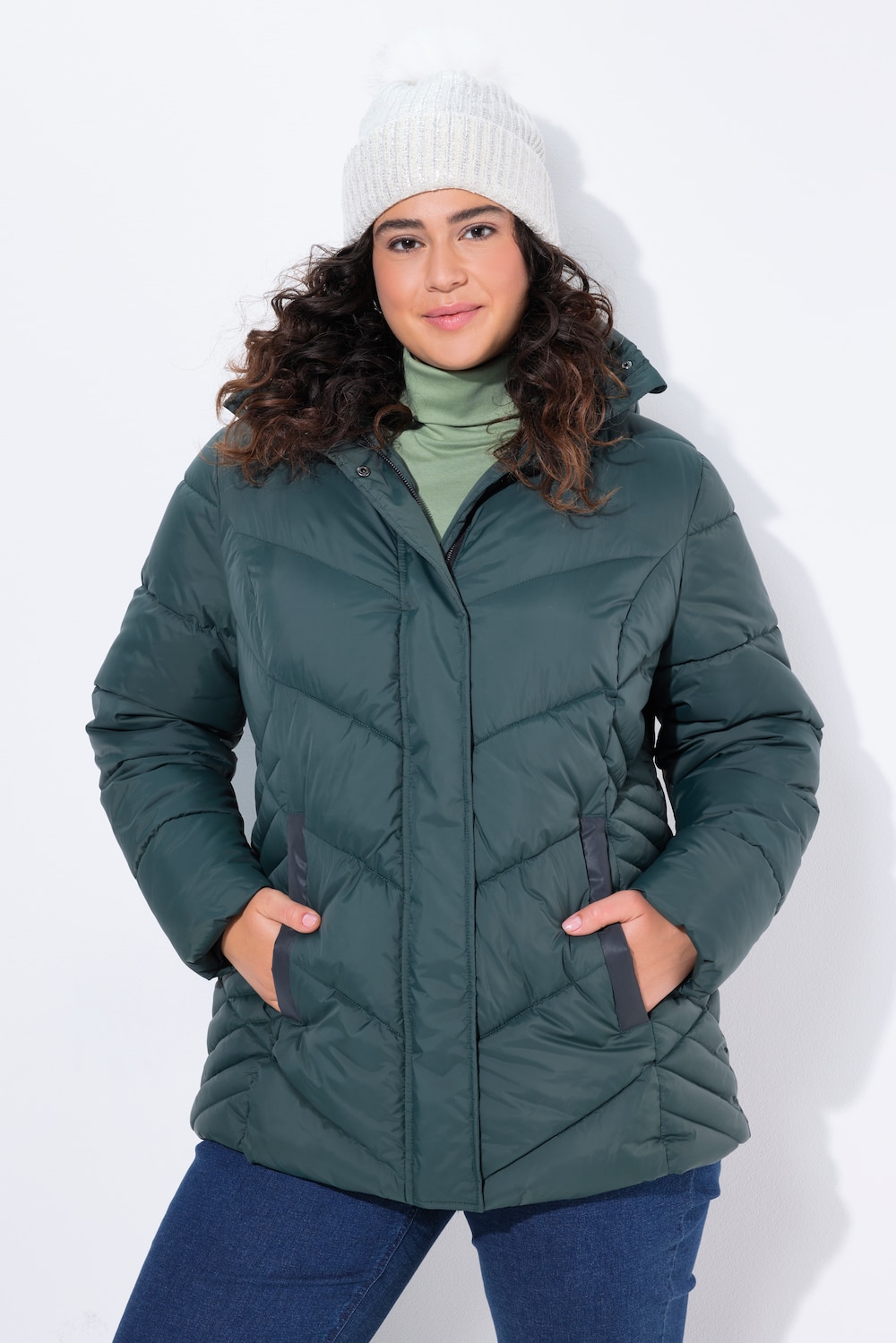 Große Größen HYPRAR Steppjacke, Damen, grau, Größe: 46/48, Polyester, Ulla Popken von Ulla Popken