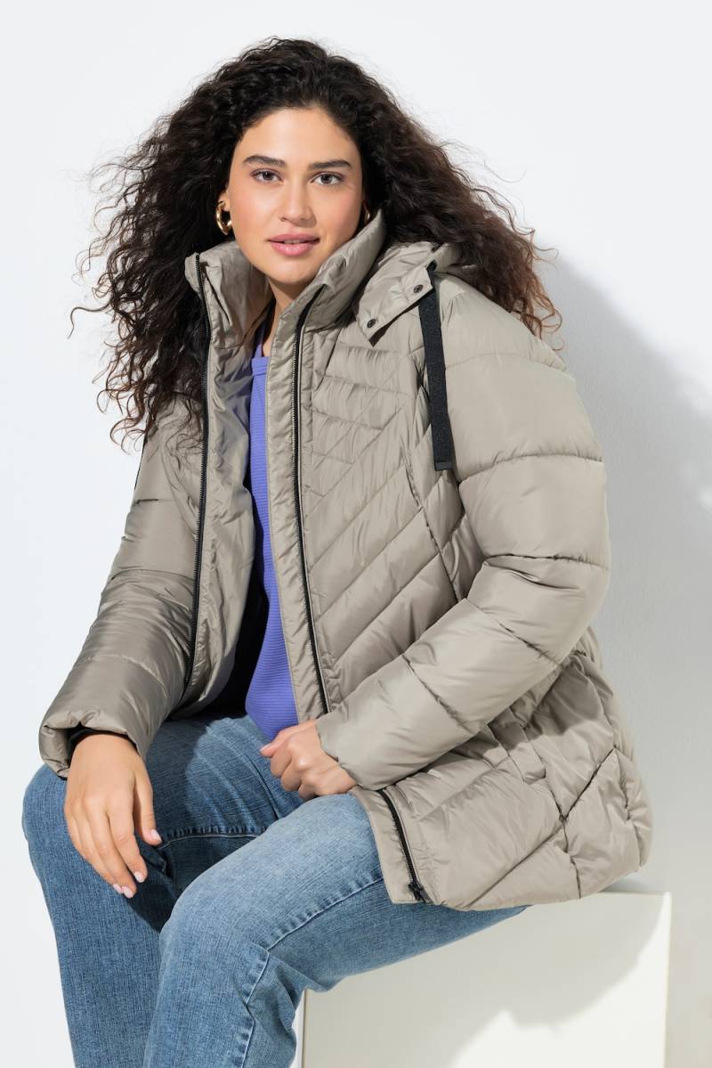 Große Größen HYPRAR Steppjacke, Damen, grau, Größe: 50/52, Polyester, Ulla Popken von Ulla Popken