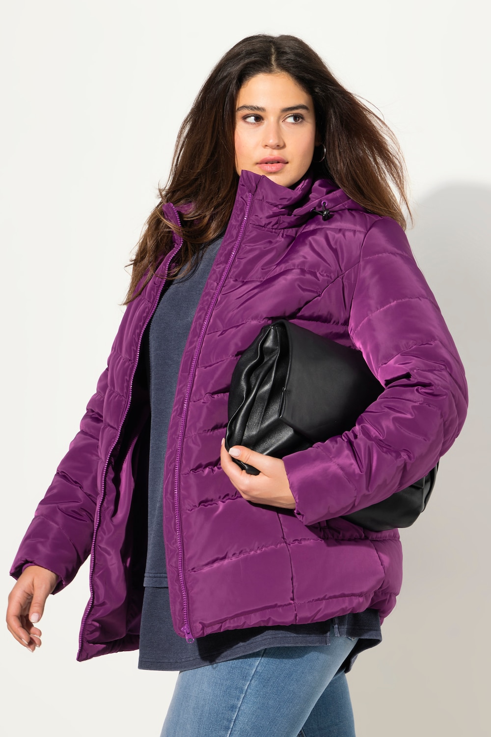 Große Größen HYPRAR Steppjacke, Damen, lila, Größe: 54/56, Polyester, Ulla Popken von Ulla Popken