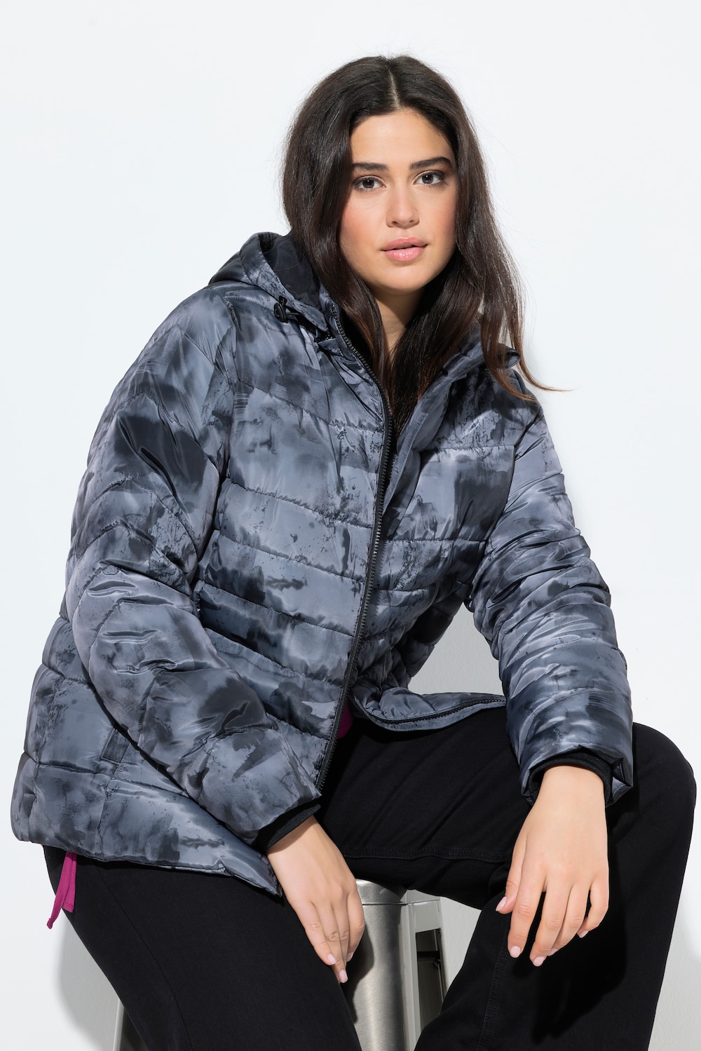 Große Größen HYPRAR Steppjacke, Damen, schwarz, Größe: 42/44, Polyester, Ulla Popken von Ulla Popken
