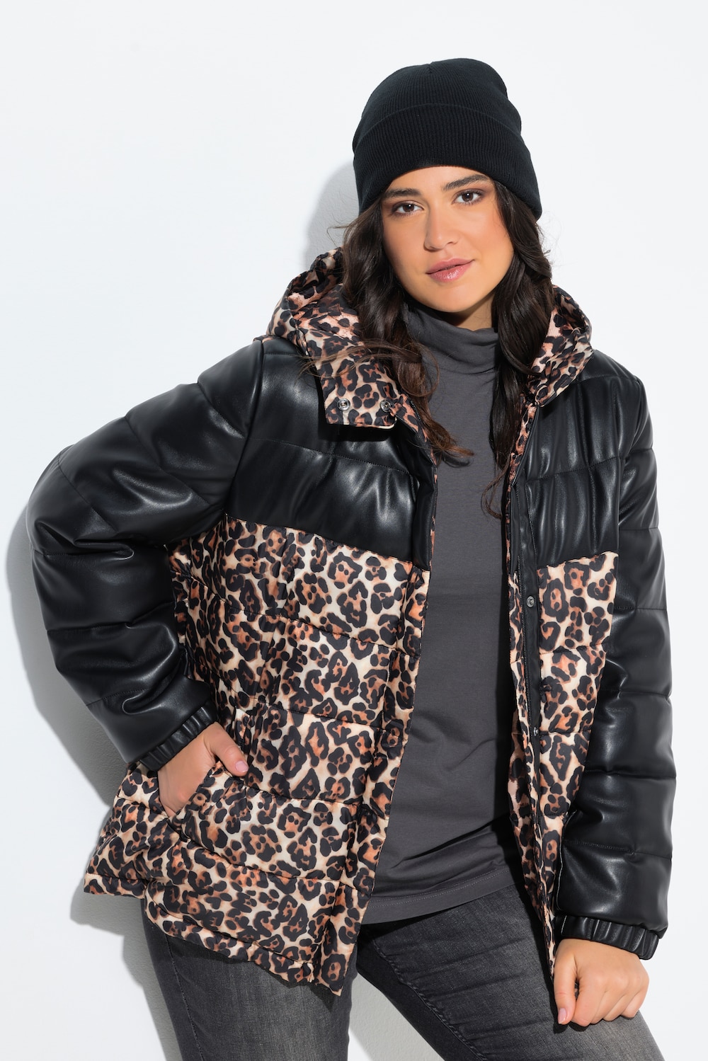 Große Größen HYPRAR Steppjacke, Damen, schwarz, Größe: 42/44, Polyester/Synthetische Fasern, Ulla Popken von Ulla Popken