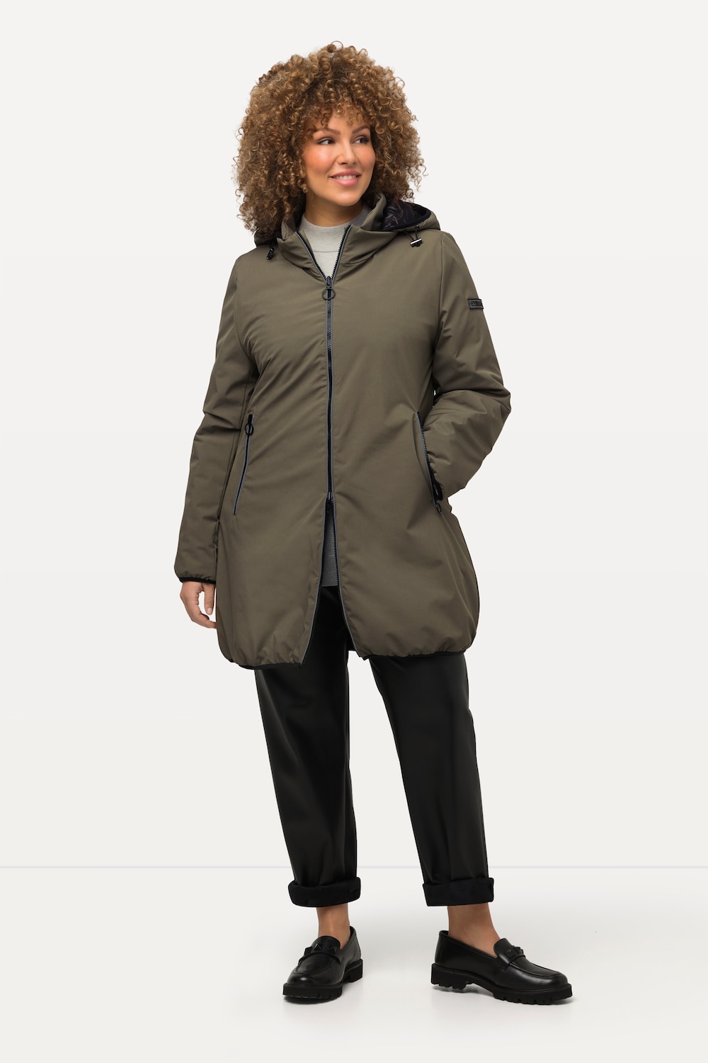 Große Größen HYPRAR Wende-Steppjacke, Damen, grau, Größe: 46/48, Synthetische Fasern/Polyester/Elasthan, Ulla Popken von Ulla Popken