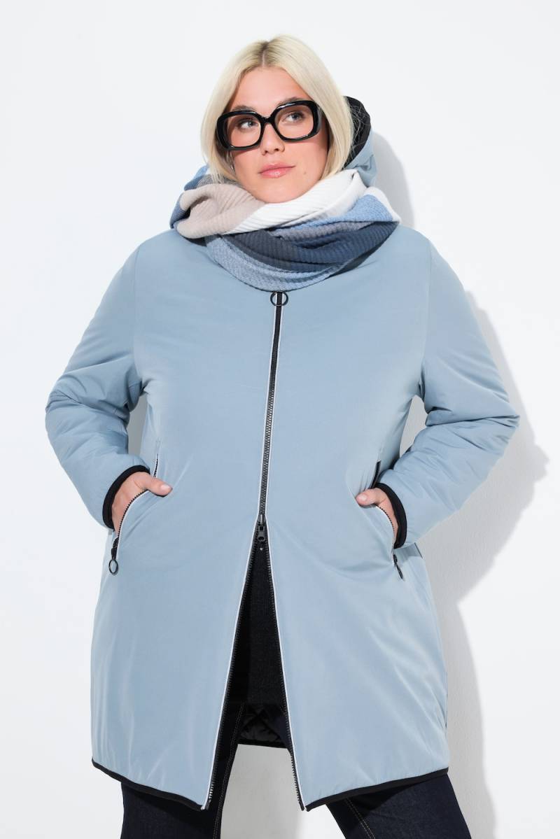 Große Größen HYPRAR Wende-Steppjacke, Damen, türkis, Größe: 42/44, Synthetische Fasern/Polyester/Elasthan, Ulla Popken von Ulla Popken