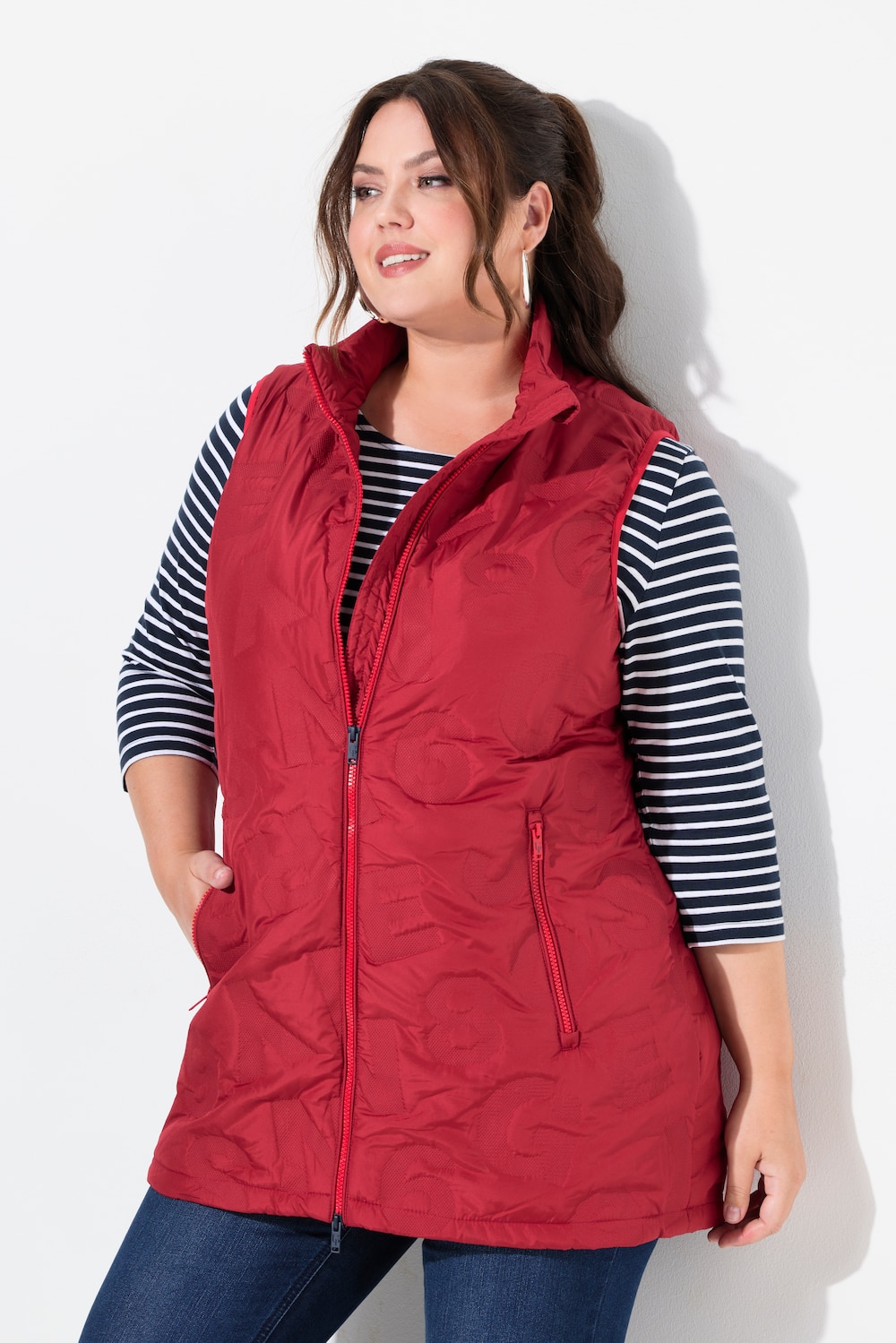 Große Größen HYPRAR Weste, Damen, rot, Größe: 42/44, Polyester/Synthetische Fasern, Ulla Popken von Ulla Popken