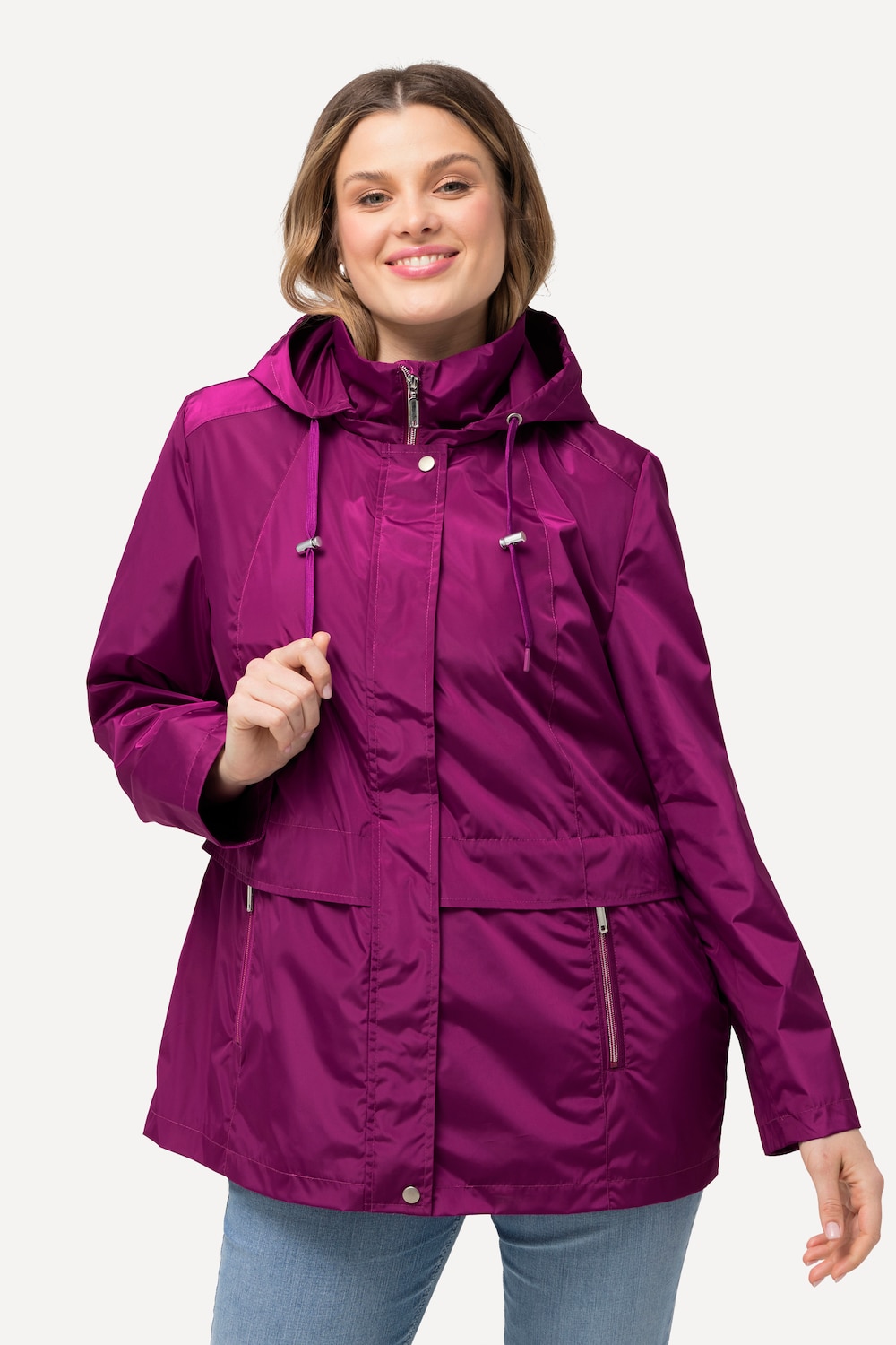 Große Größen HYPRAR Windbreaker-Jacke, Damen, lila, Größe: 50/52, Polyester, Ulla Popken von Ulla Popken