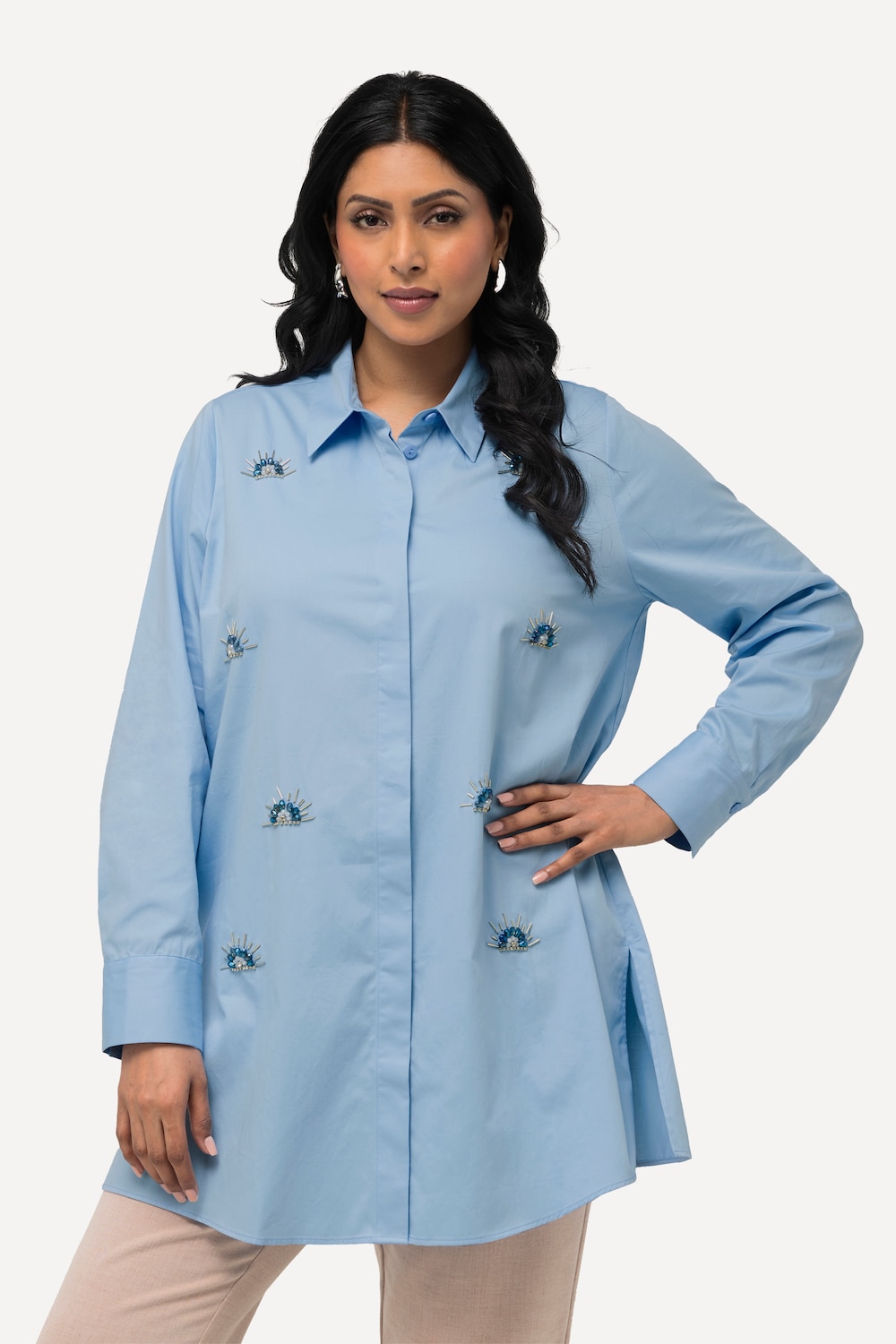 Große Größen Hemdbluse, Damen, blau, Größe: 54/56, Baumwolle, Ulla Popken Große Größen Hemdbluse, Damen, blau, Größe: 54/56, Baumwolle, Ulla Popken von Ulla Popken