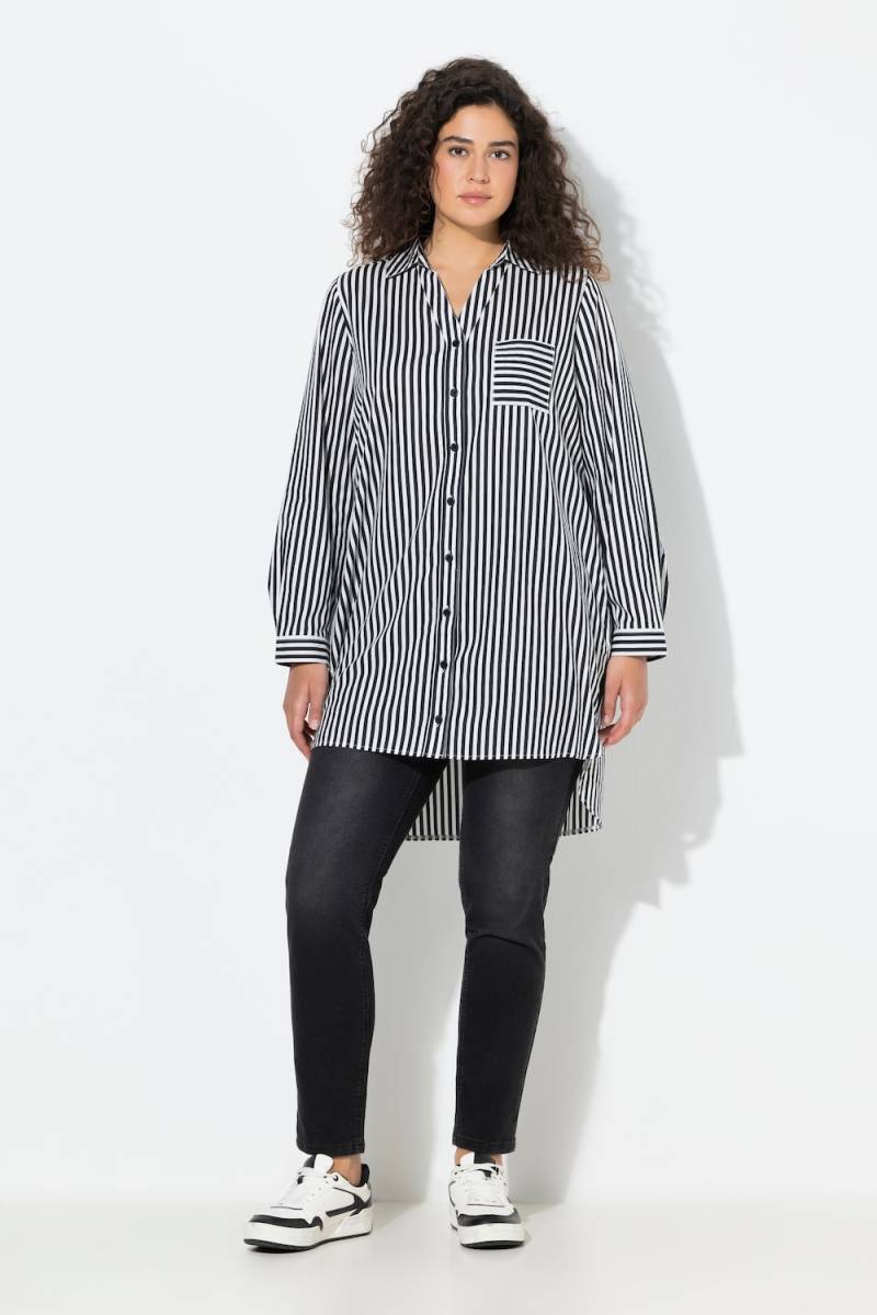 Große Größen Hemdbluse, Damen, blau, Größe: 54/56, Baumwolle, Ulla Popken von Ulla Popken