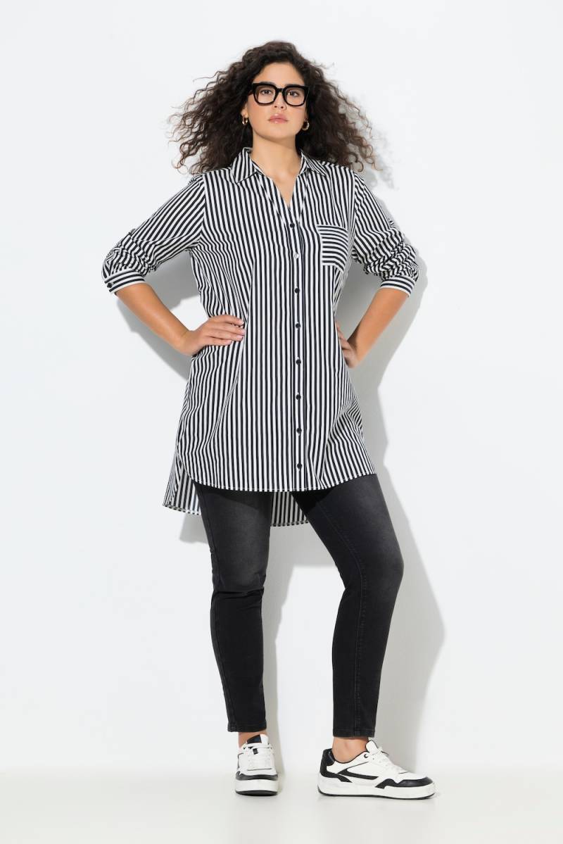 Große Größen Hemdbluse, Damen, blau, Größe: 54/56, Baumwolle, Ulla Popken von Ulla Popken