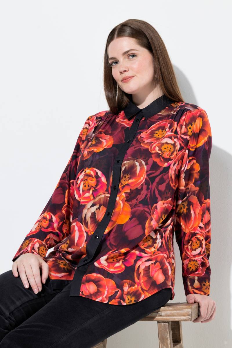Große Größen Hemdbluse, Damen, orange, Größe: 54/56, Viskose, Ulla Popken von Ulla Popken