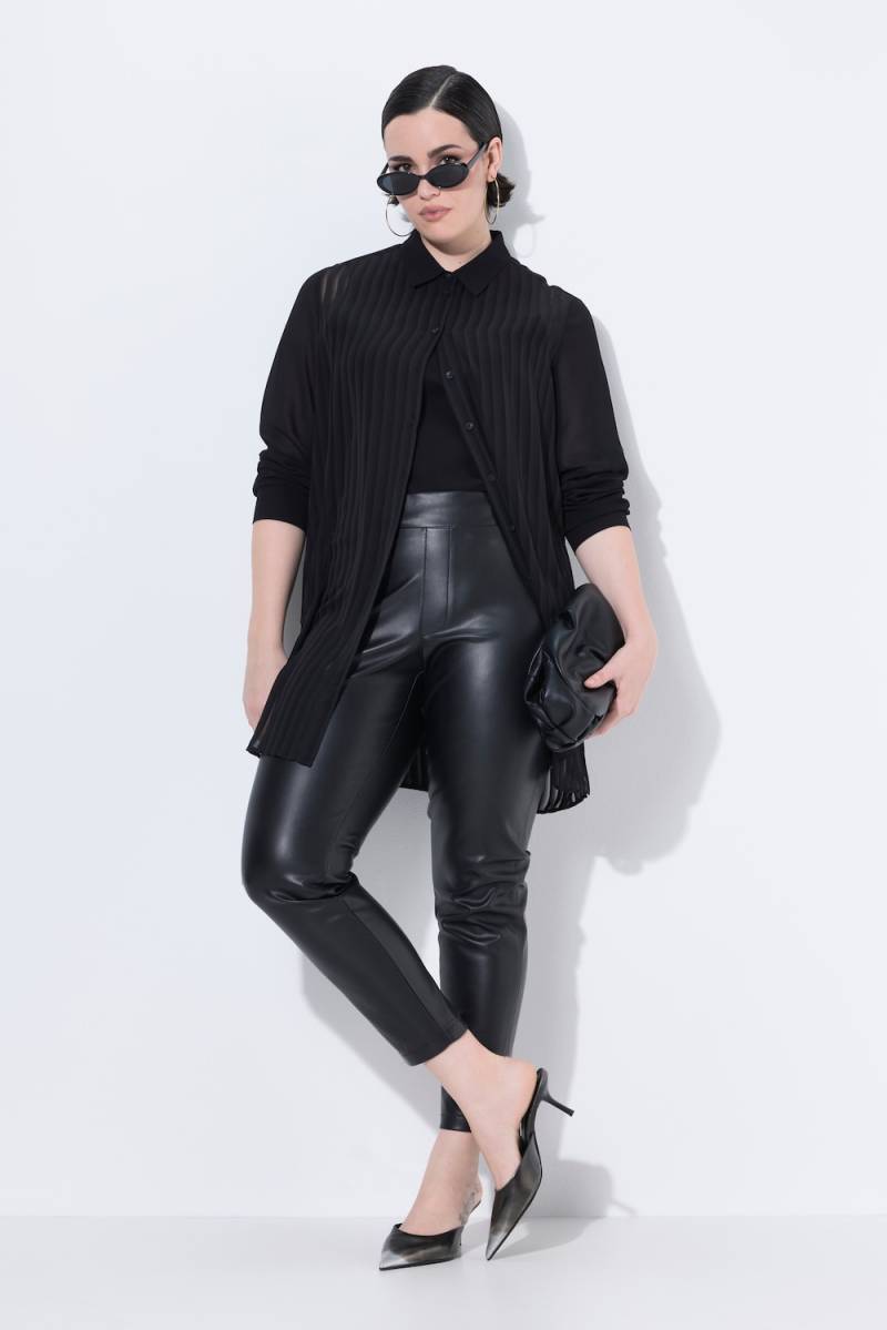 Große Größen Hemdbluse, Damen, schwarz, Größe: 58/60, Polyester, Ulla Popken von Ulla Popken