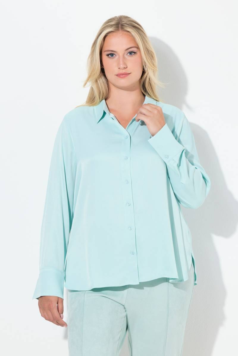 Große Größen Hemdbluse, Damen, türkis, Größe: 42/44, Viskose, Ulla Popken von Ulla Popken