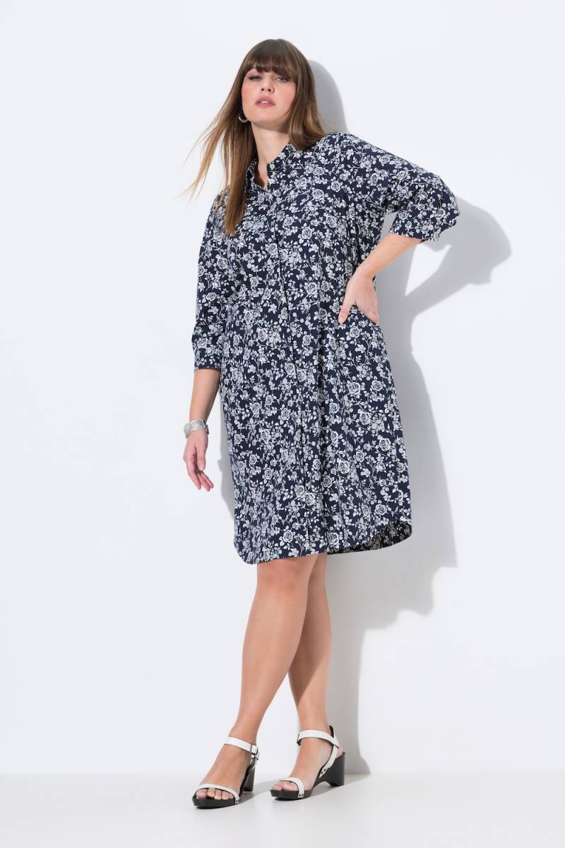 Große Größen Hemdblusenkleid, Damen, blau, Größe: 54/56, Baumwolle, Ulla Popken Große Größen Hemdblusenkleid, Damen, blau, Größe: 54/56, Baumwolle, Ulla Popken von Ulla Popken