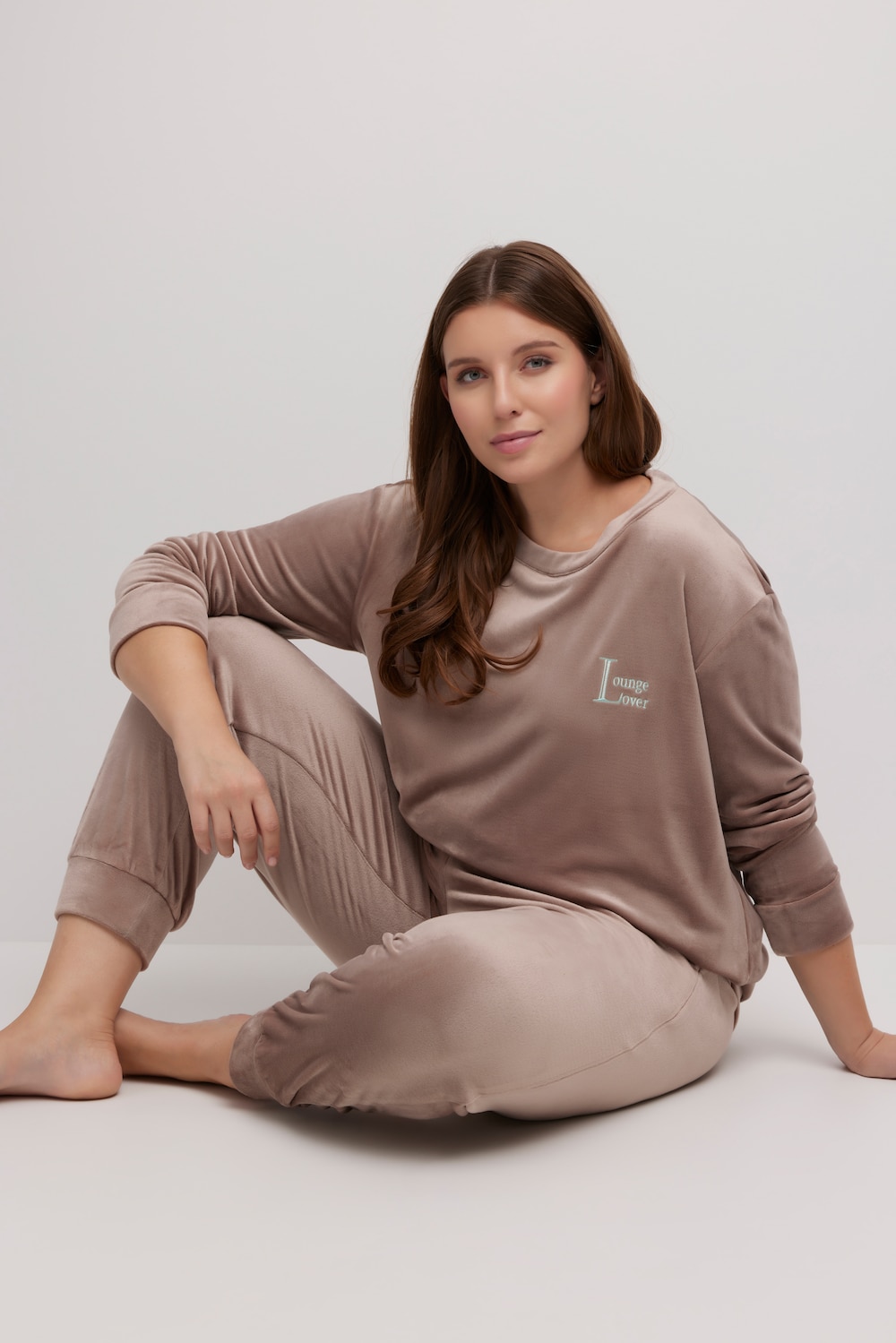 Große Größen Homewear-Pullover, Damen, braun, Größe: 46/48, Polyester, Ulla Popken von Ulla Popken