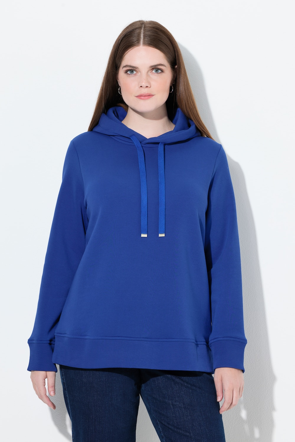 Große Größen Super softer Hoodie, Damen, blau, Größe: 62/64, Baumwolle/Polyester, Ulla Popken von Ulla Popken