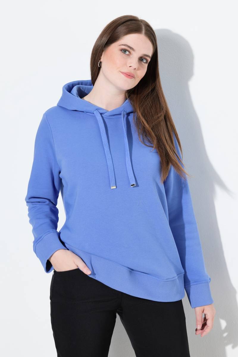 Große Größen Super softer Hoodie, Damen, blau, Größe: 66/68, Baumwolle/Polyester, Ulla Popken von Ulla Popken