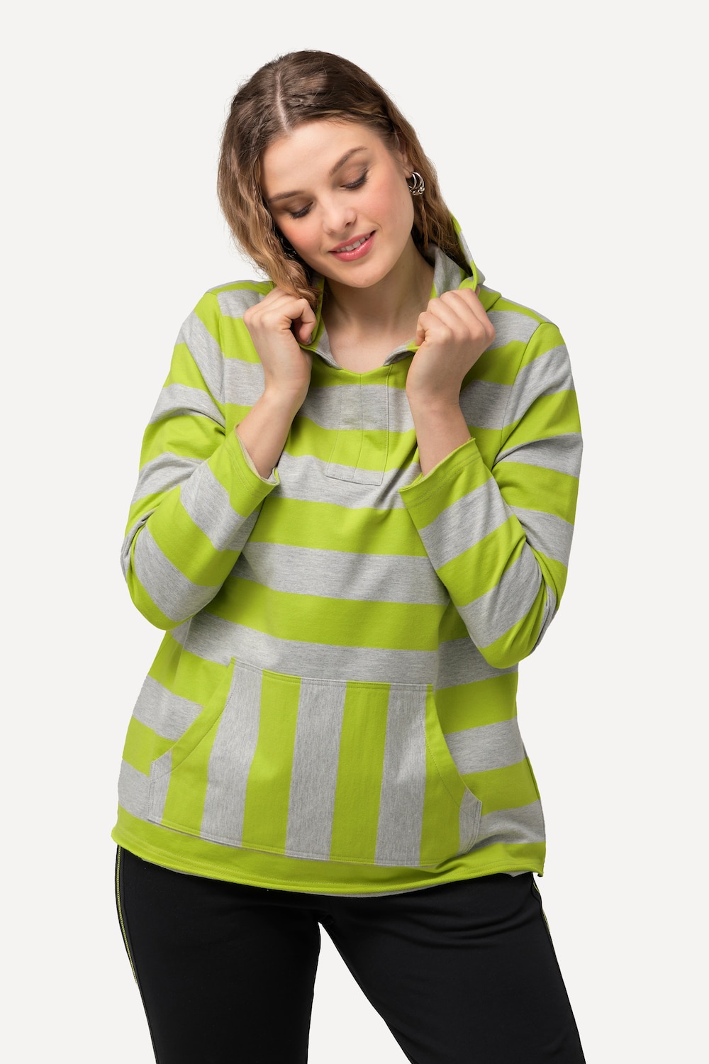 Große Größen Hoodie, Damen, grün, Größe: 42/44, Baumwolle, Ulla Popken von Ulla Popken