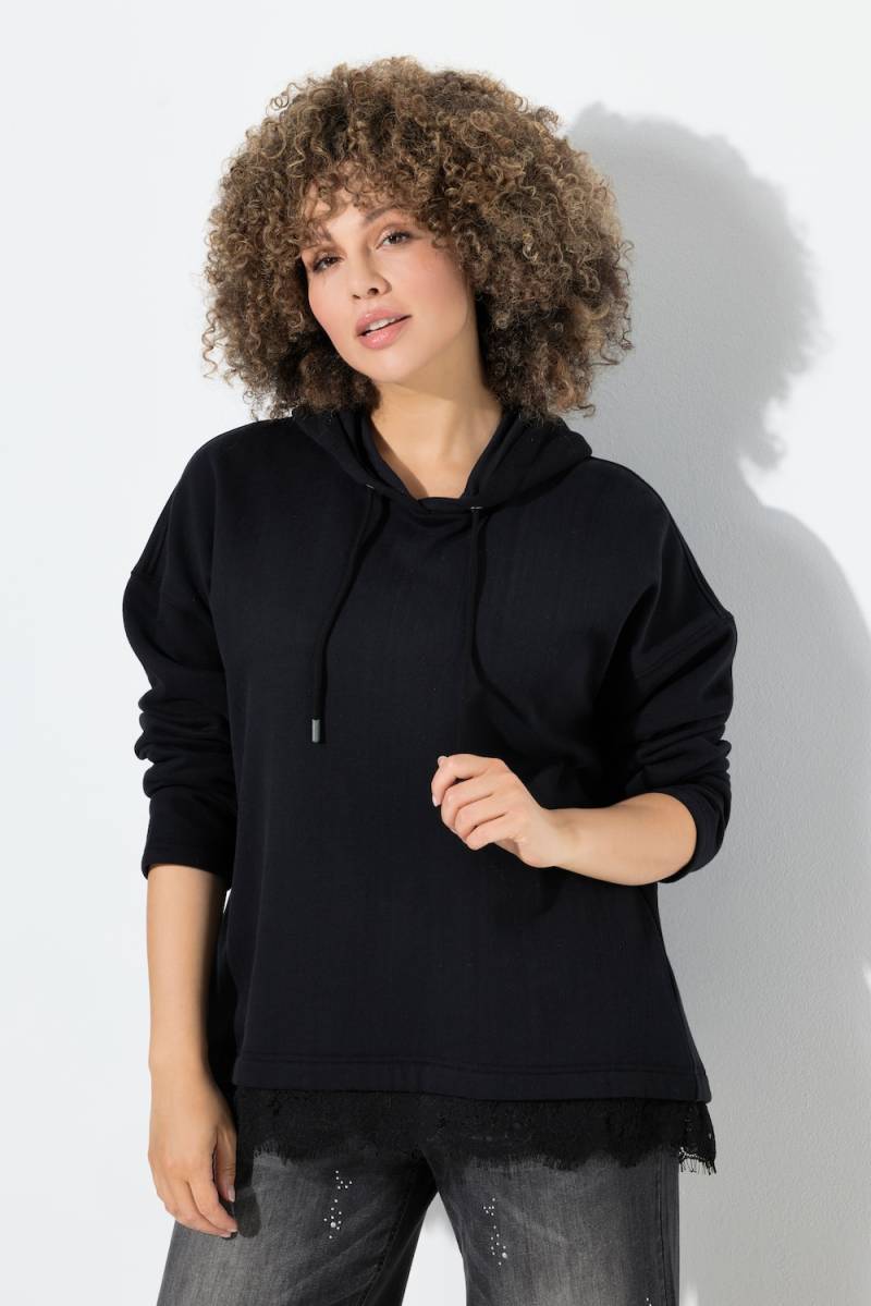 Große Größen Hoodie, Damen, schwarz, Größe: 42/44, Polyester/Baumwolle, Ulla Popken von Ulla Popken