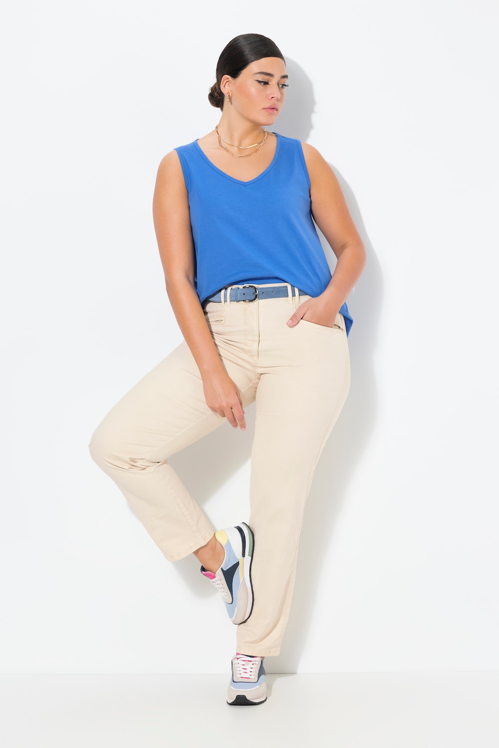Große Größen Hose Mony, Damen, beige, Größe: 120, Baumwolle, Ulla Popken Große Größen Hose Mony, Damen, beige, Größe: 120, Baumwolle, Ulla Popken von Ulla Popken
