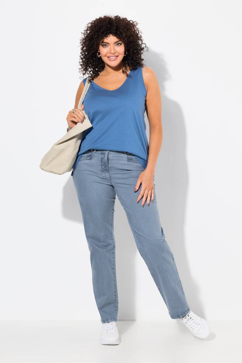 Große Größen Hose Mony, Damen, blau, Größe: 44, Baumwolle, Ulla Popken von Ulla Popken