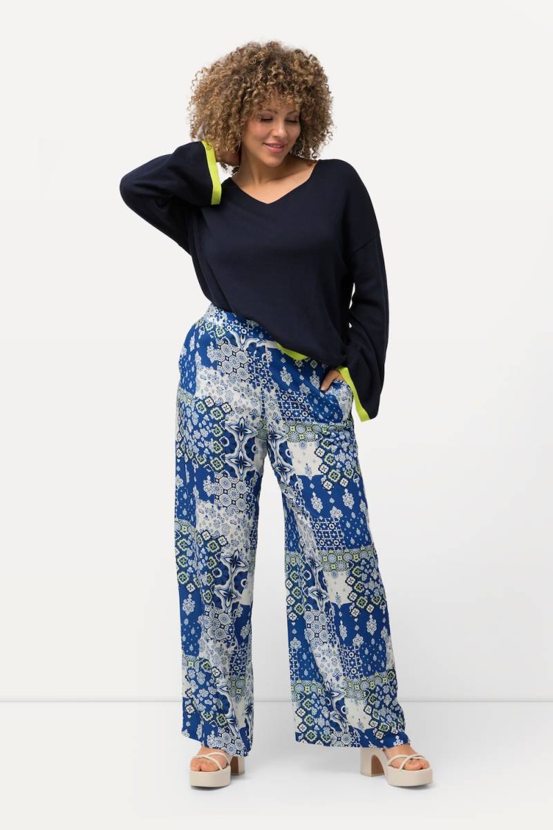 Große Größen Hose Rose, Damen, blau, Größe: 42/44, Viskose, Ulla Popken von Ulla Popken