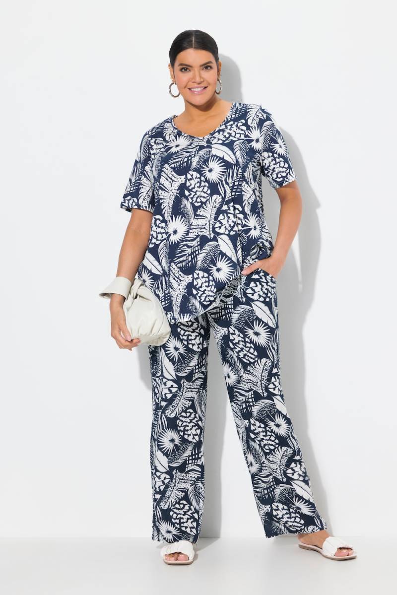 Große Größen Hose Rose, Damen, blau, Größe: 54/56, Viskose, Ulla Popken von Ulla Popken