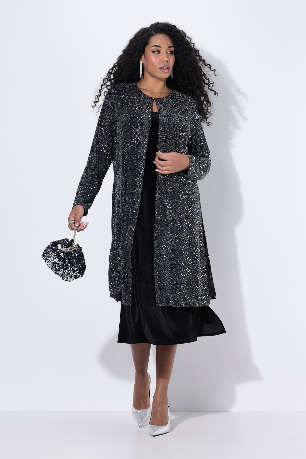 Große Größen Jacke, Damen, schwarz, Größe: 50/52, Polyester, Ulla Popken von Ulla Popken