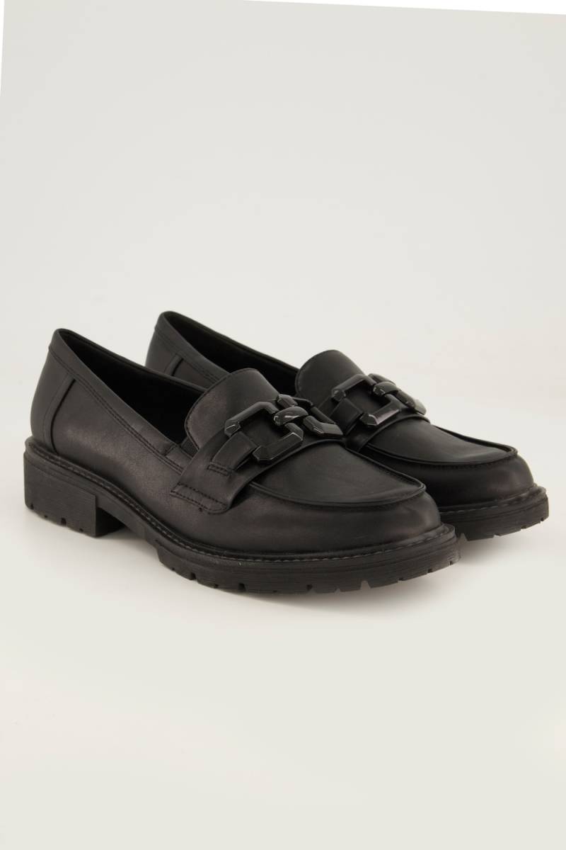 Große Größen Jana Softline Loafer, Damen, schwarz, Größe: 39, Synthetische Fasern/Polyester, Ulla Popken von Ulla Popken