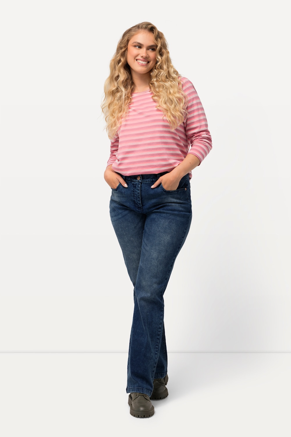 Große Größen Jeans Mandy, Damen, blau, Größe: 52, Baumwolle/Viskose/Polyester, Ulla Popken von Ulla Popken