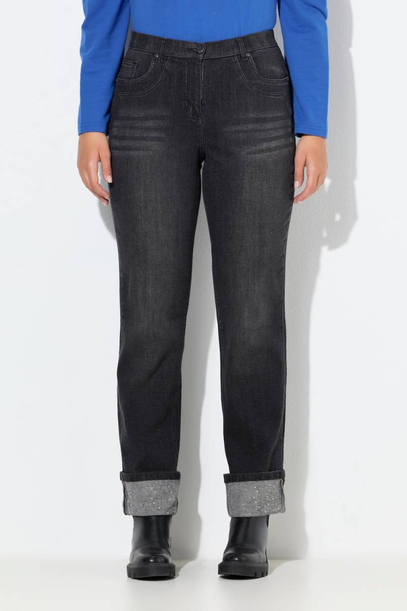 Große Größen Jeans Mandy, Damen, schwarz, Größe: 46, Baumwolle, Ulla Popken von Ulla Popken