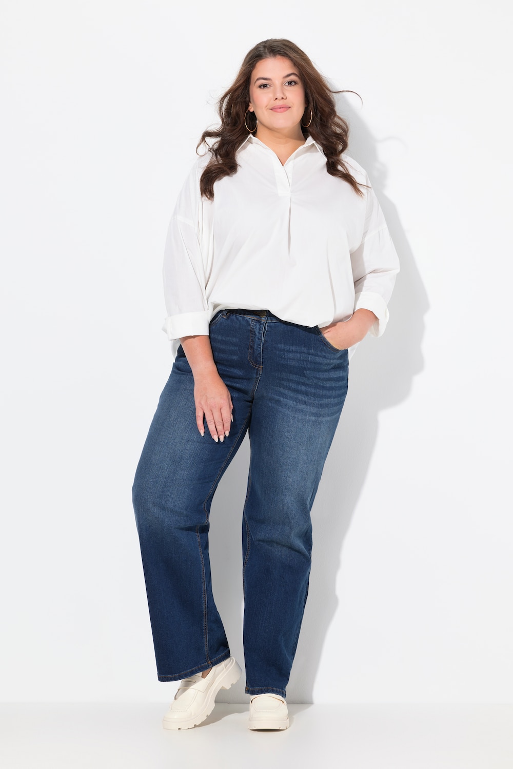 Große Größen Jeans Mary, Damen, blau, Größe: 52, Baumwolle/Polyester/Viskose, Ulla Popken von Ulla Popken