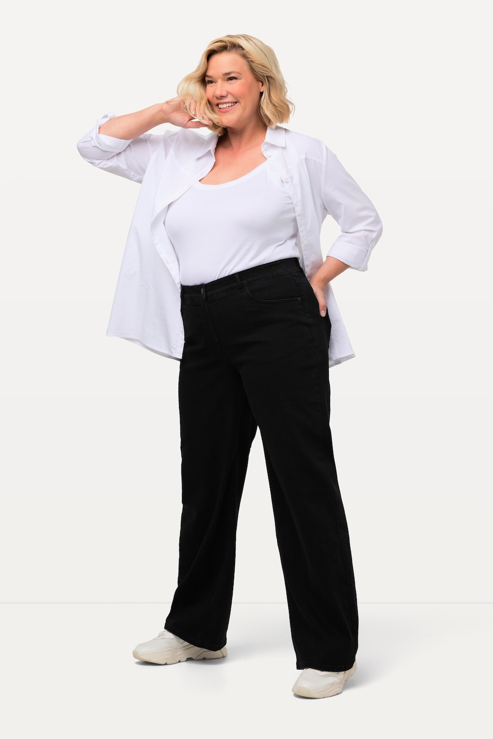 Große Größen Jeans Mary, Damen, schwarz, Größe: 92, Baumwolle/Polyester/Viskose, Ulla Popken von Ulla Popken