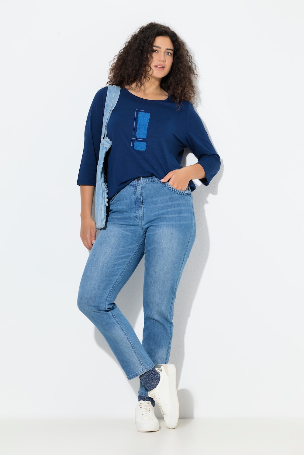 Große Größen Jeans Mia, Damen, blau, Größe: 50, Baumwolle, Ulla Popken von Ulla Popken