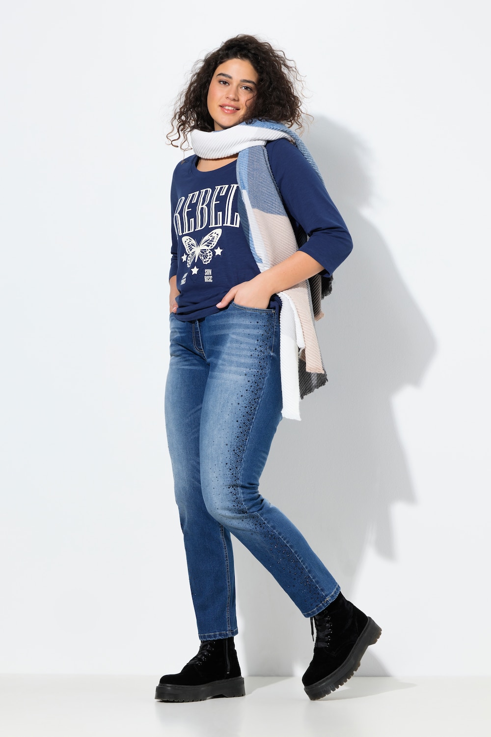 Große Größen Jeans Mia, Damen, blau, Größe: 62, Baumwolle/Polyester/Viskose, Ulla Popken von Ulla Popken