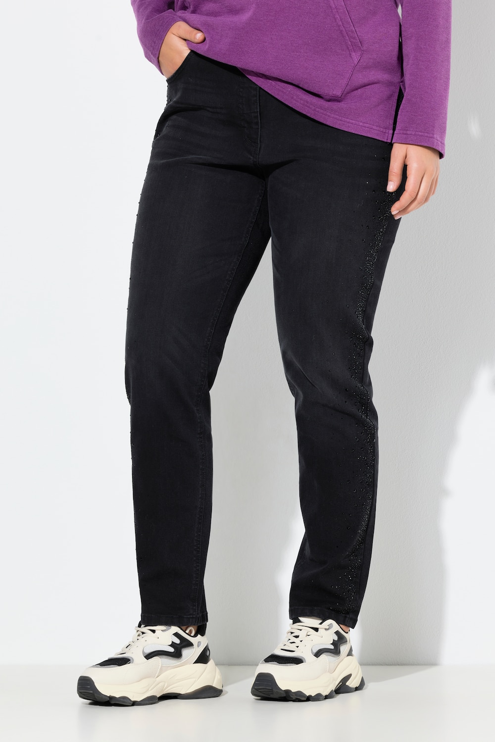 Große Größen Jeans Mia, Damen, schwarz, Größe: 54, Baumwolle/Polyester/Viskose, Ulla Popken von Ulla Popken