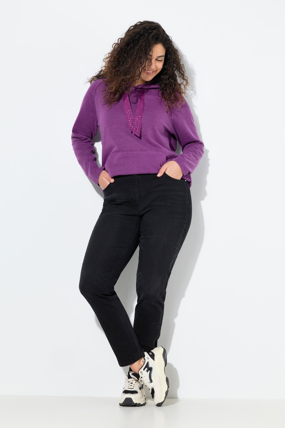 Große Größen Jeans Mia, Damen, schwarz, Größe: 58, Baumwolle/Polyester/Viskose, Ulla Popken von Ulla Popken