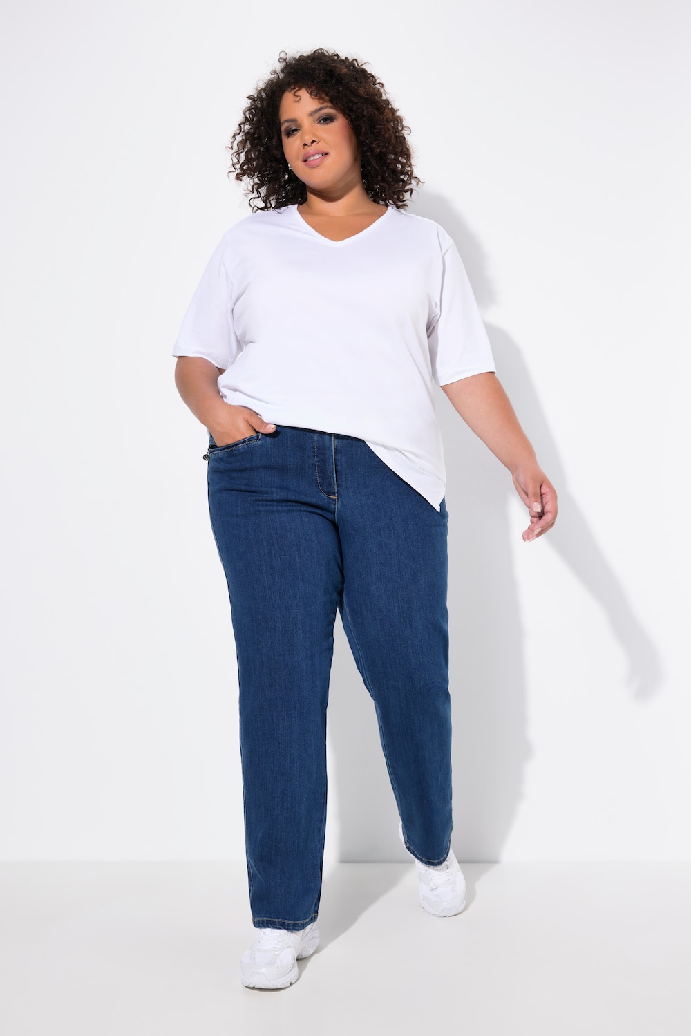 Große Größen Jeans Mony, Damen, blau, Größe: 108, Baumwolle/Polyester/Viskose, Ulla Popken von Ulla Popken
