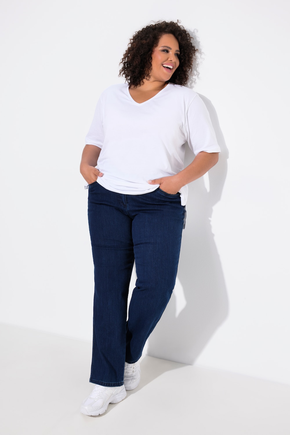 Große Größen Jeans Mony, Damen, blau, Größe: 108, Baumwolle/Polyester/Viskose, Ulla Popken von Ulla Popken