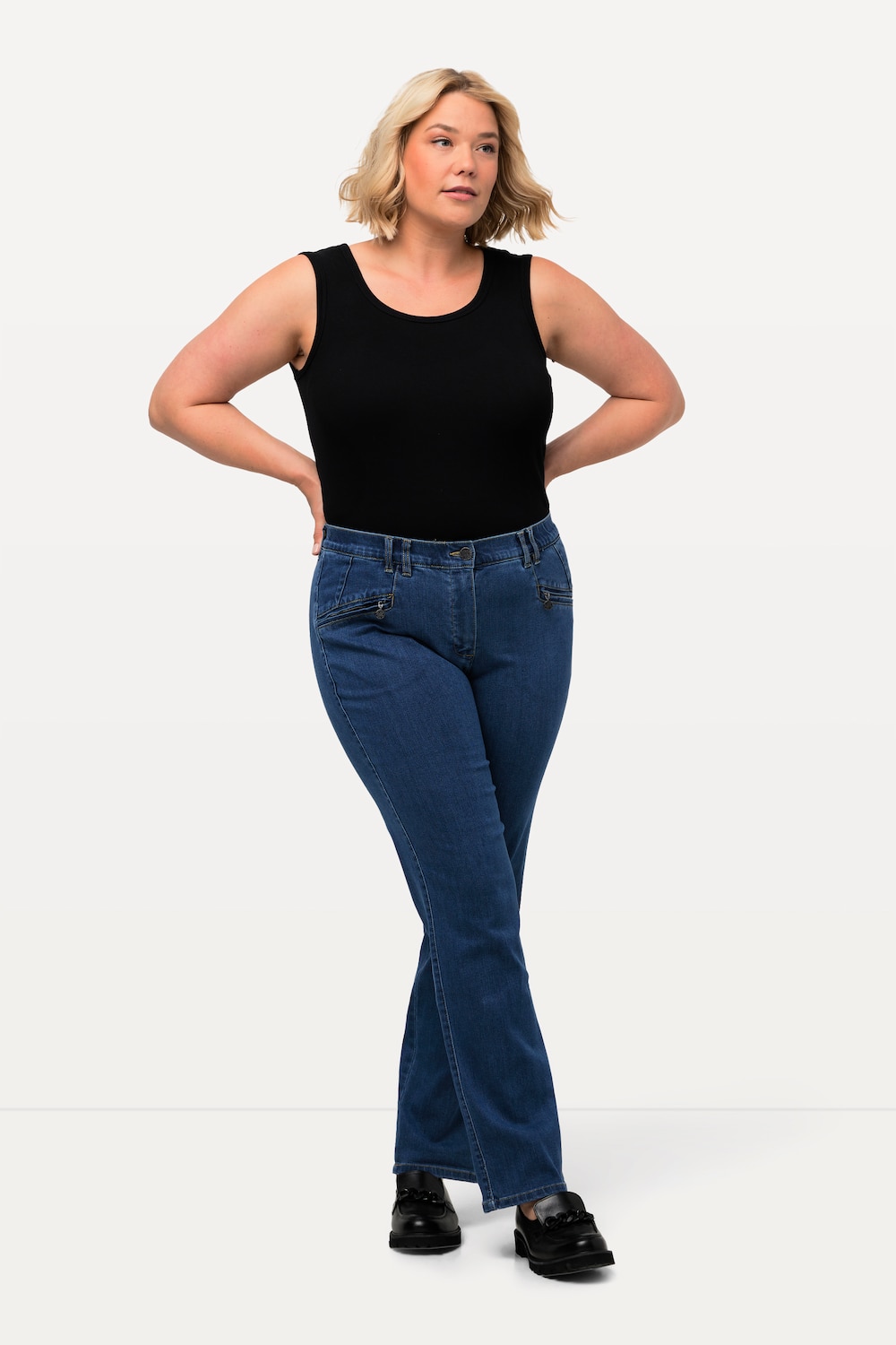 Große Größen Jeans Mony, Damen, blau, Größe: 120, Baumwolle/Polyester/Viskose, Ulla Popken von Ulla Popken
