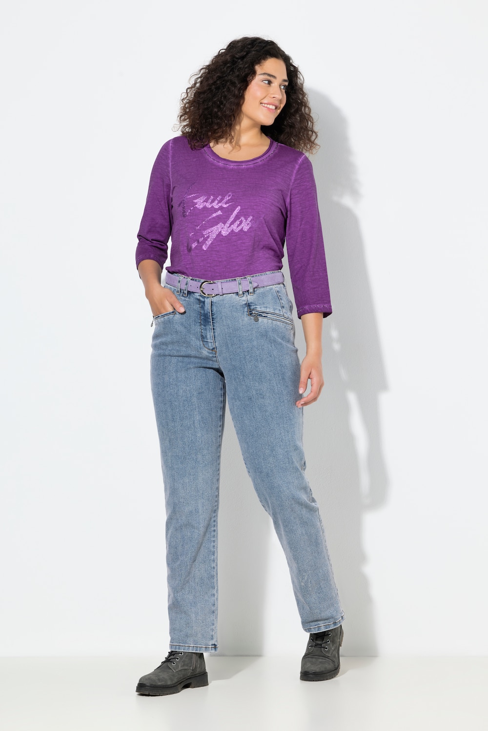 Große Größen Jeans Mony, Damen, blau, Größe: 52, Baumwolle/Polyester, Ulla Popken von Ulla Popken