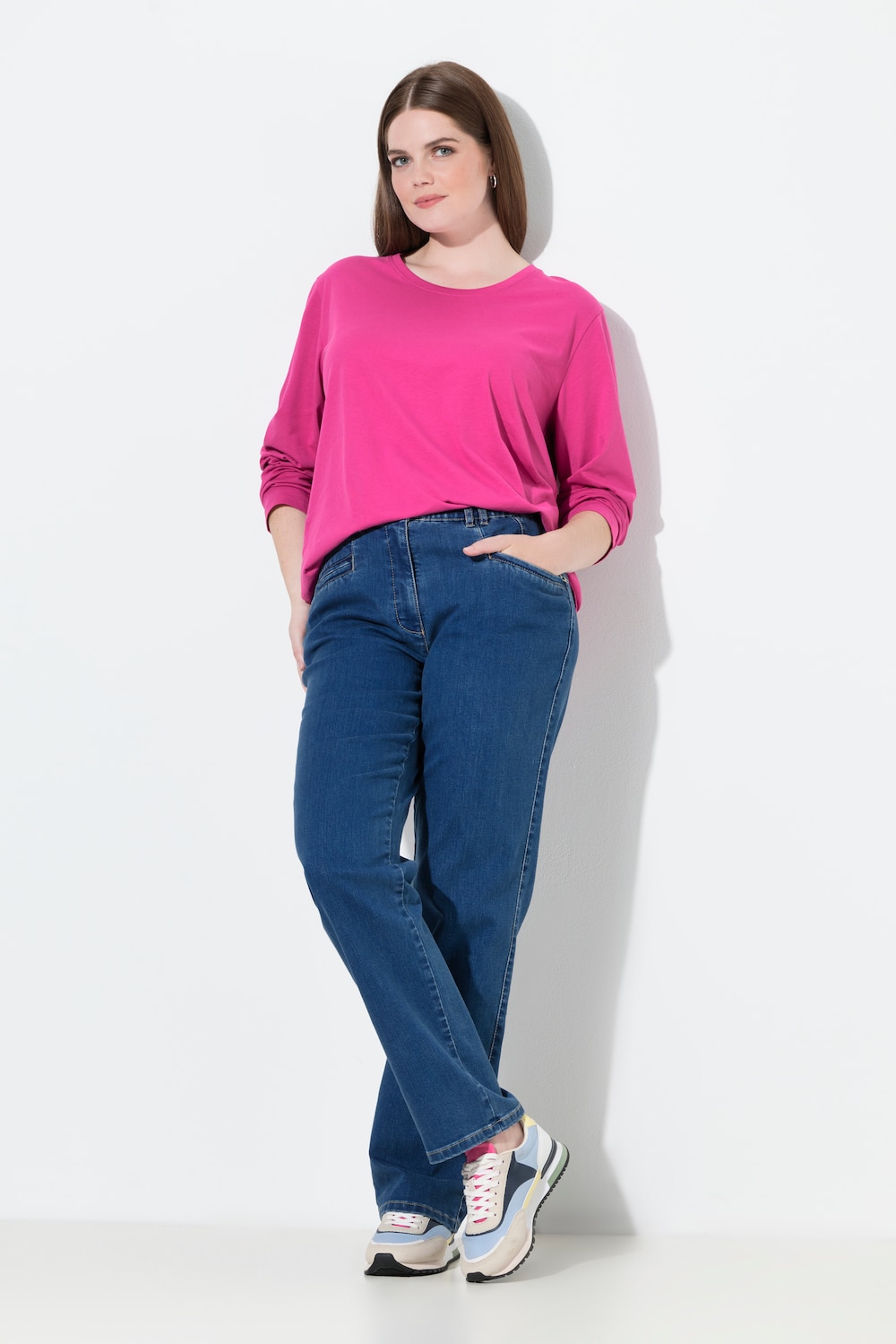 Große Größen Jeans Mony, Damen, blau, Größe: 52, Baumwolle/Synthetische Fasern/Polyester, Ulla Popken von Ulla Popken