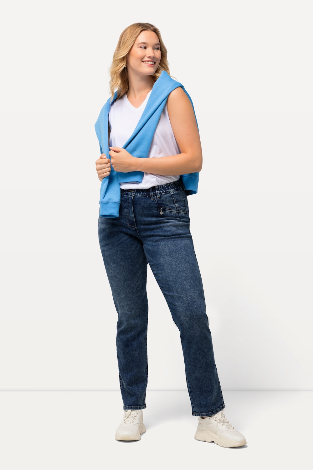 Große Größen Jeans Mony, Damen, blau, Größe: 84, Baumwolle/Viskose/Polyester, Ulla Popken von Ulla Popken
