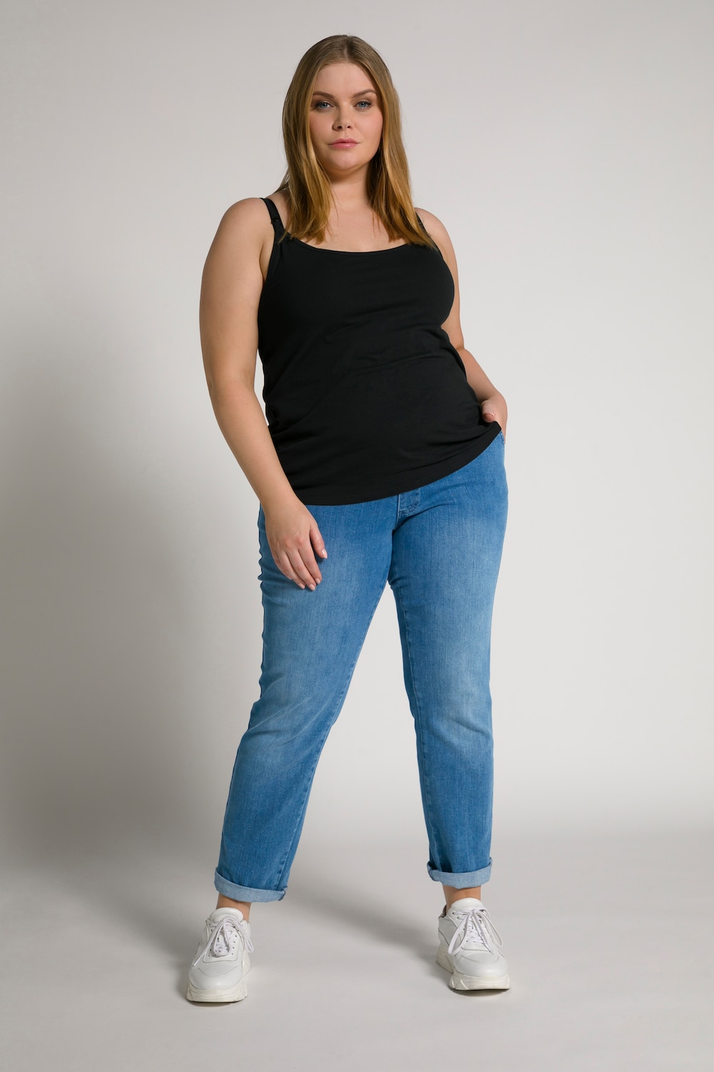 Große Größen Bellieva-Jeans Sammy, Damen, blau, Größe: 46, Baumwolle, Ulla Popken von Ulla Popken