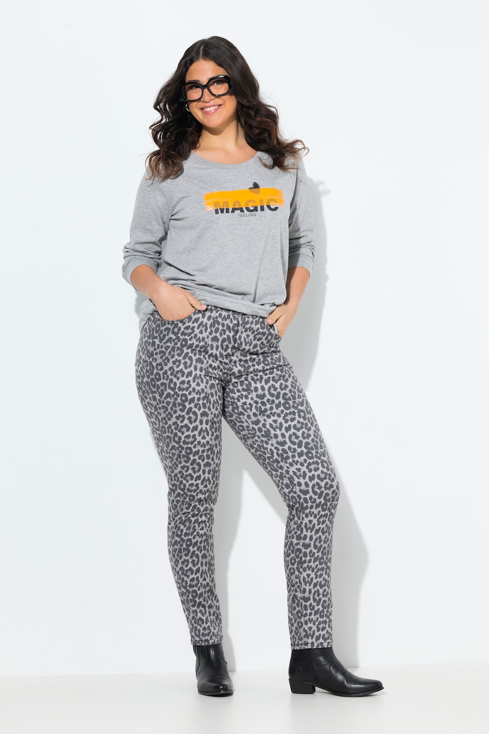 Große Größen Jeans Sarah, Damen, grau, Größe: 54, Baumwolle, Ulla Popken von Ulla Popken