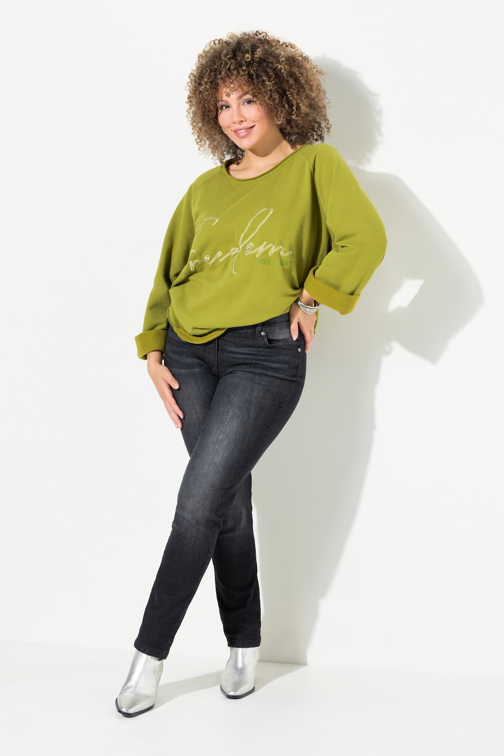 Große Größen Jeans Sarah, Damen, schwarz, Größe: 26, Baumwolle, Ulla Popken von Ulla Popken