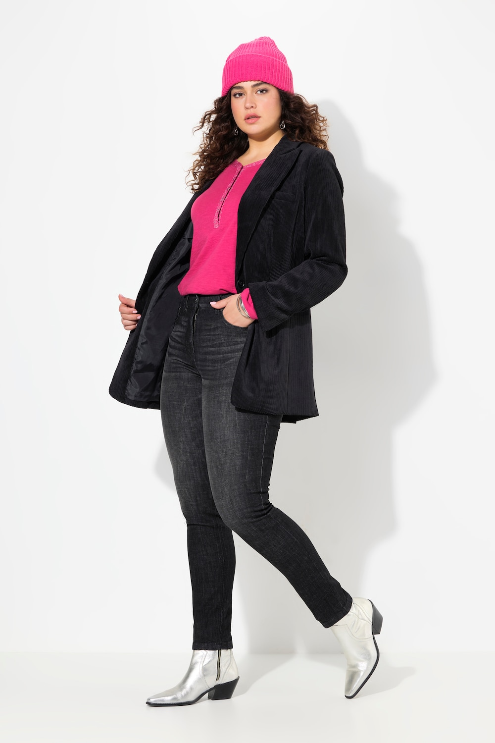 Große Größen Jeans Sarah, Damen, schwarz, Größe: 88, Baumwolle/Polyester, Ulla Popken von Ulla Popken